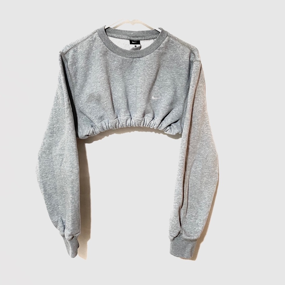 Custom Reworked cropped Nike crewneck